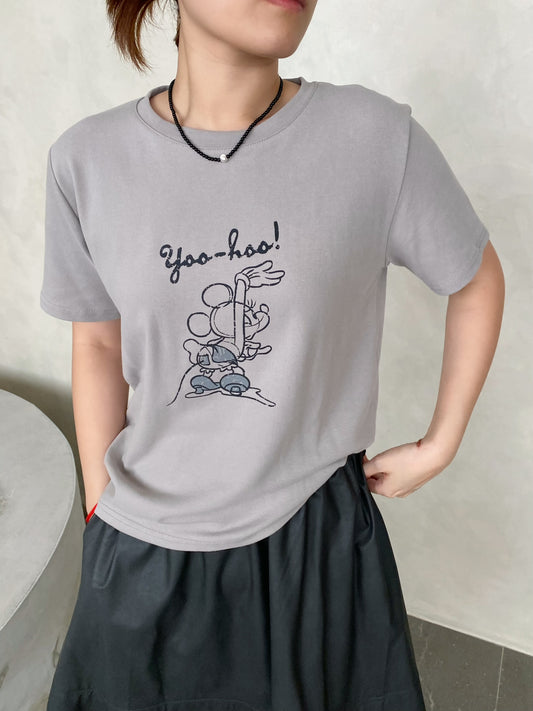 BASIC MICKEY TEE IN GREY