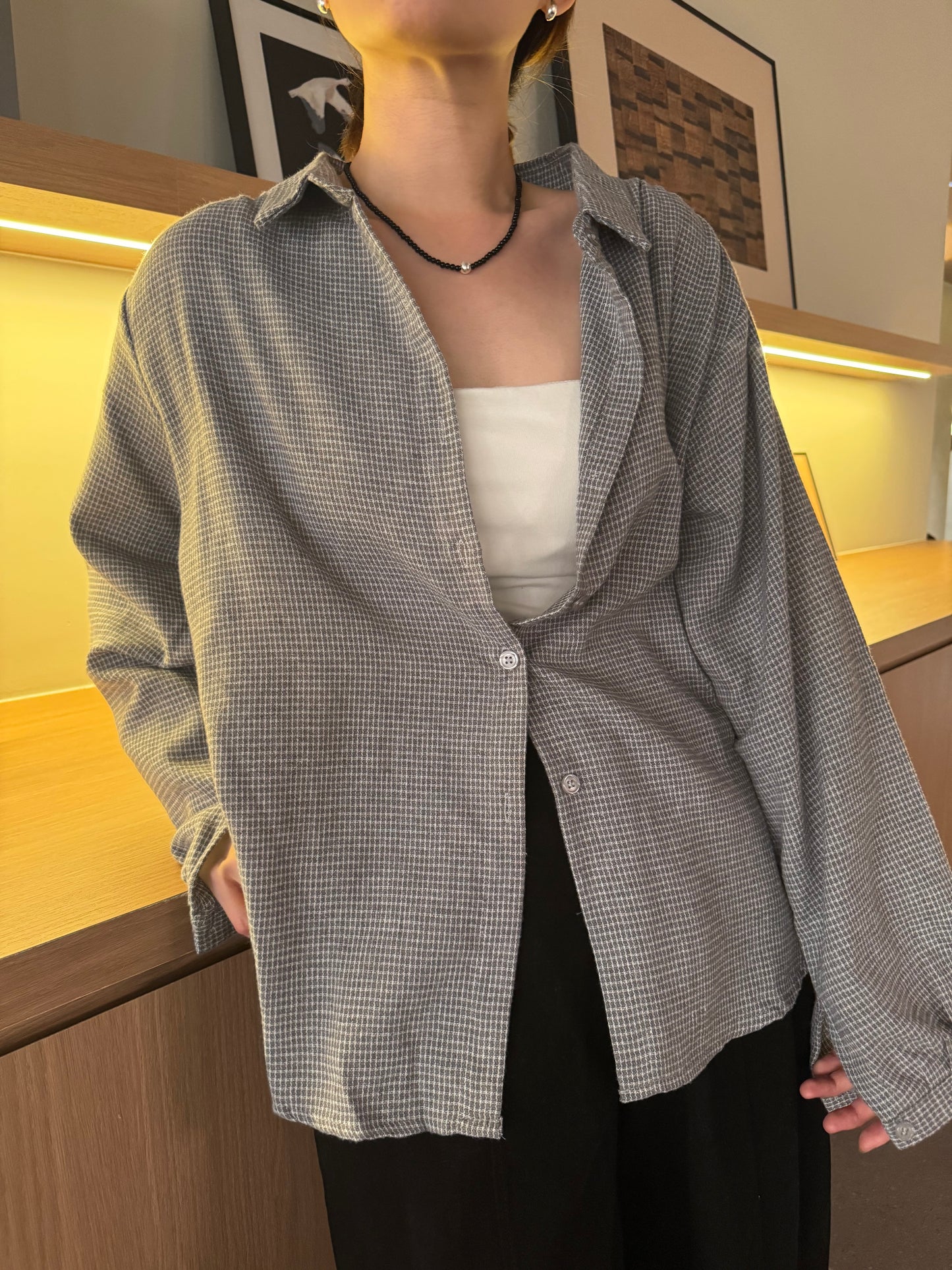 DEDDIE BLOUSE IN GREY