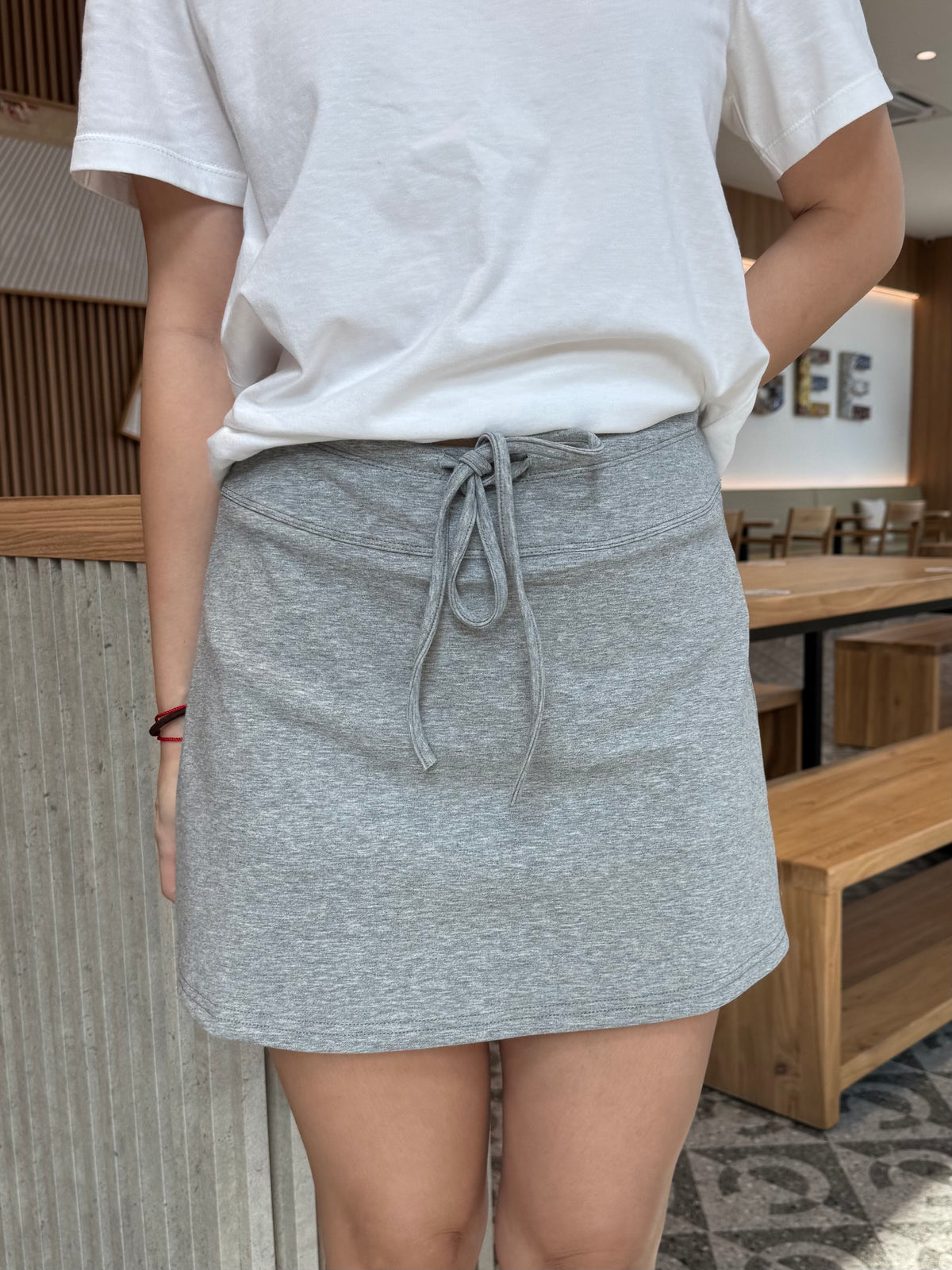 CHLOE MINI SKIRT IN BLACK / GREY