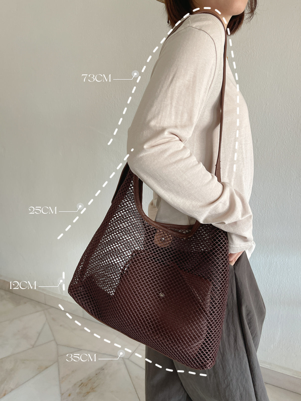 BUCKET BROWN BAG 2IN1