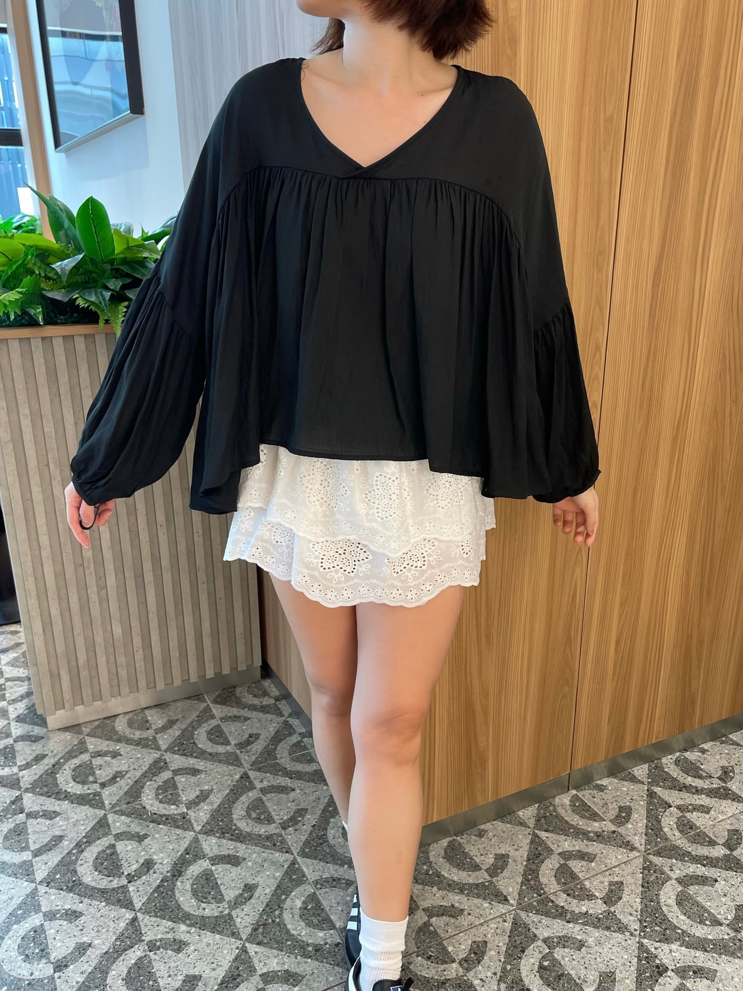 VERRIS BLOUSE TOP IN WHITE/BLACK/BEIGE/KHAKI/BROWN