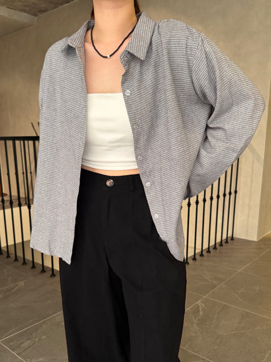 DEDDIE BLOUSE IN GREY