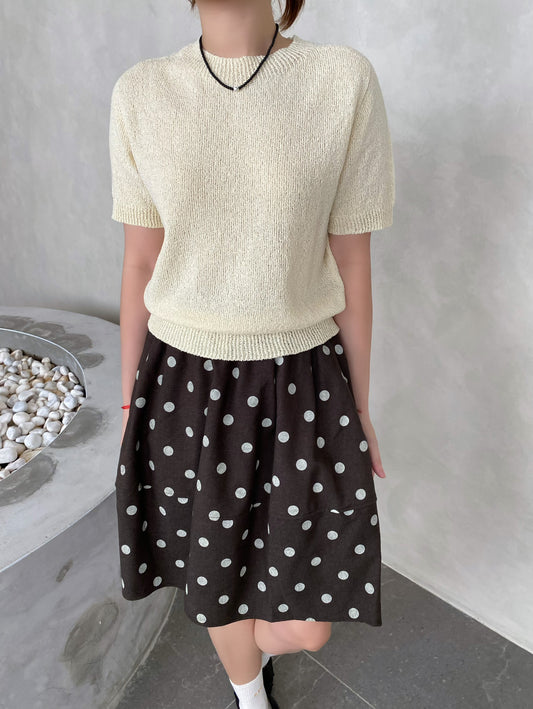 BASIC BABY YELLOW KNIT TOP
