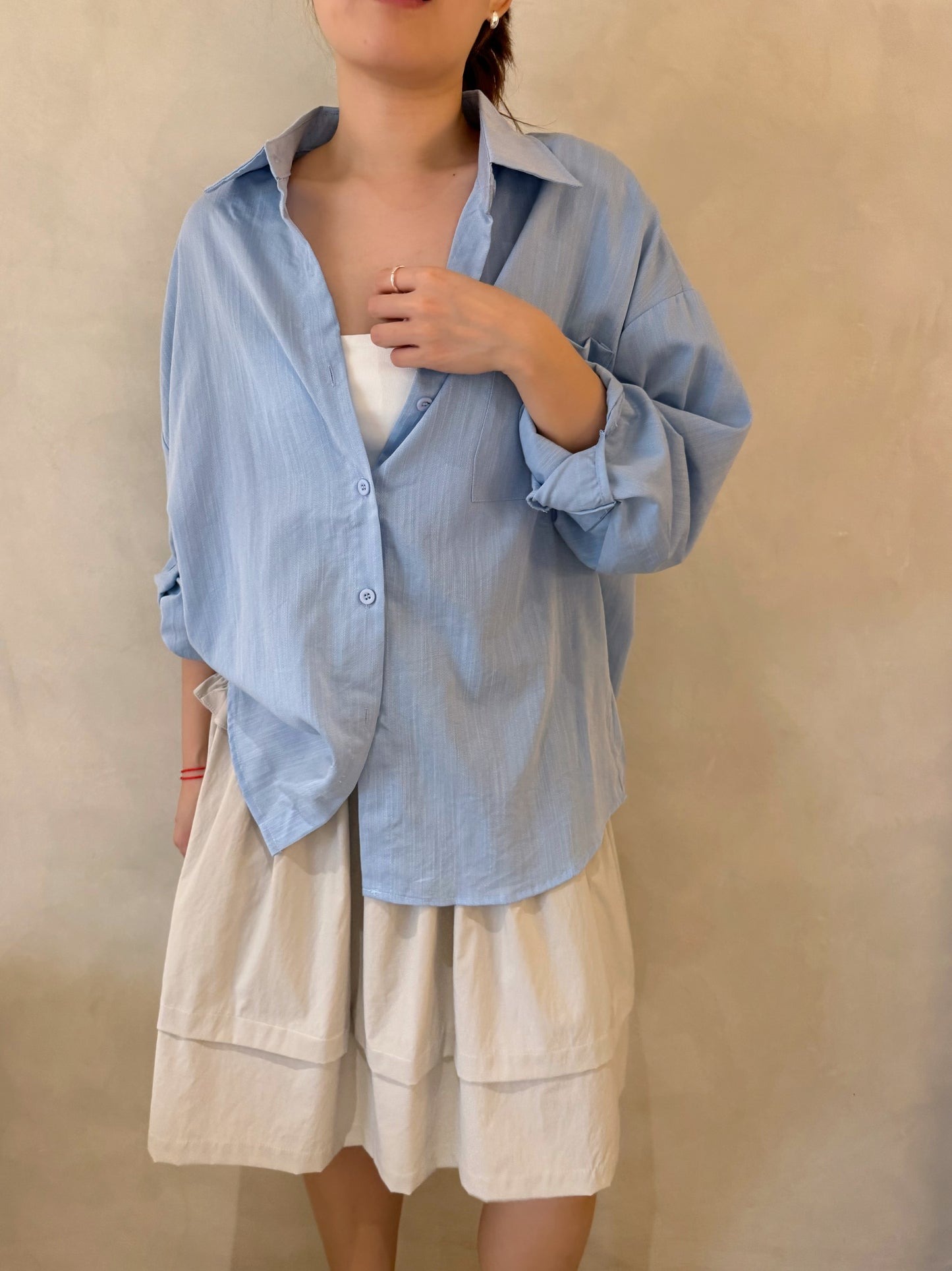 OVERSIZED BLUE BLOUSE