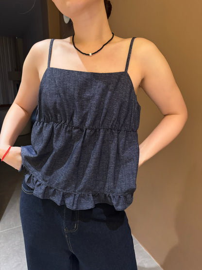 BEN DENIM SINGLET TOP