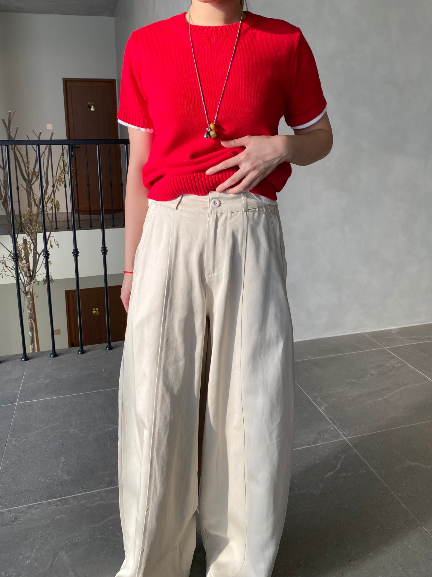 MOVA BARREL TROUSERS IN TEAWHITE/BROWN/BLACK