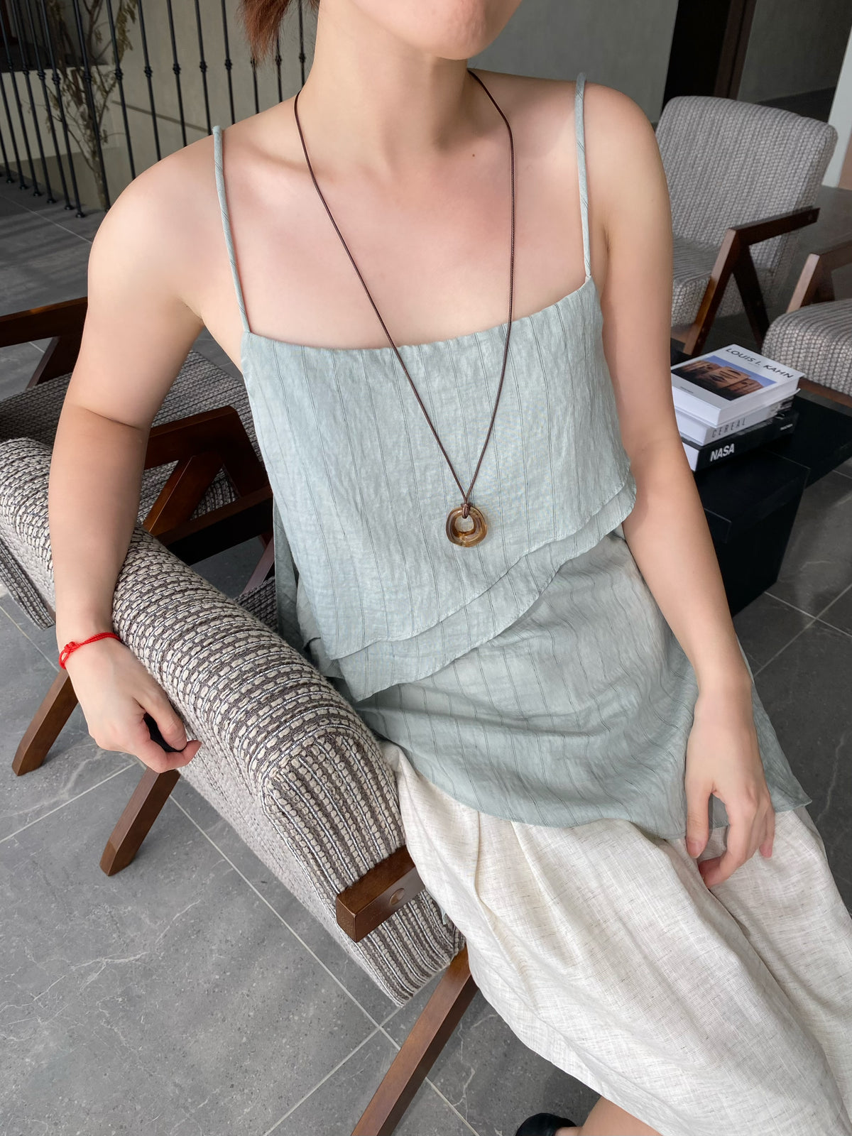 HELEN SINGLET TOP IN GREEN