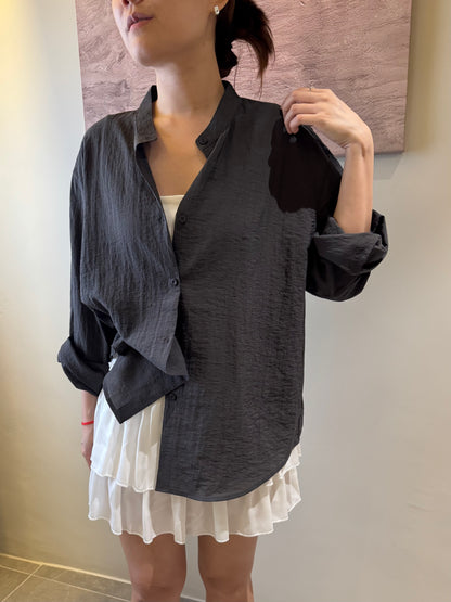 ZABE GREY BLOUSE TOP