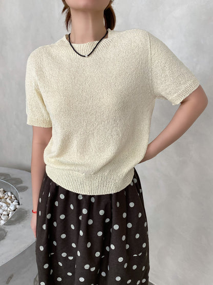 BASIC BABY YELLOW KNIT TOP