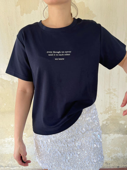 WE KNEW T-SHIRT TEE IN WHITE/GREY/NAVY/DARK GREY