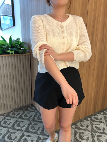BELLA KNIT TOP IN CREAMWHITE/BLACK/BLUE