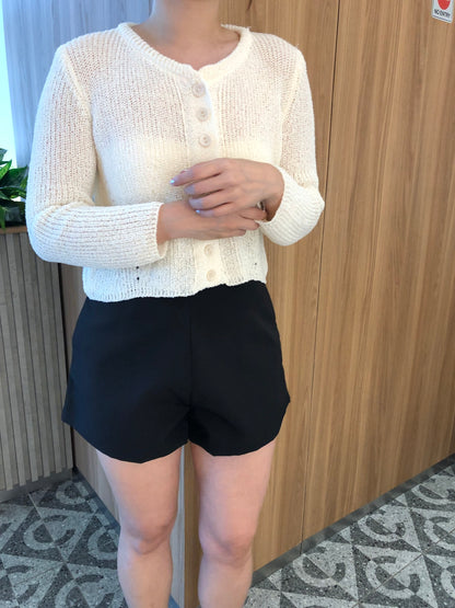 BELLA KNIT TOP IN CREAMWHITE/BLACK/BLUE