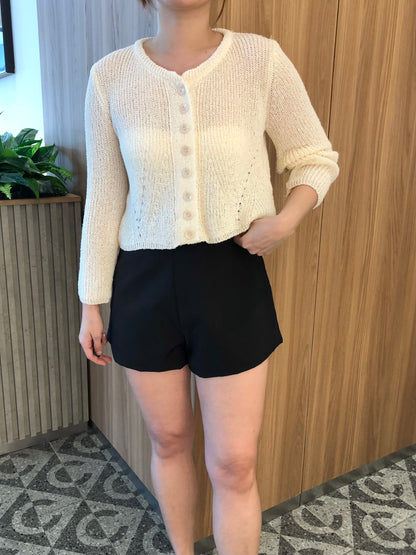 BELLA KNIT TOP IN CREAMWHITE/BLACK/BLUE
