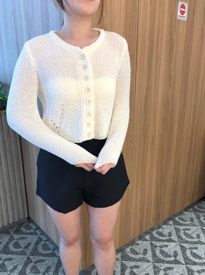 BELLA KNIT TOP IN CREAMWHITE/BLACK/BLUE