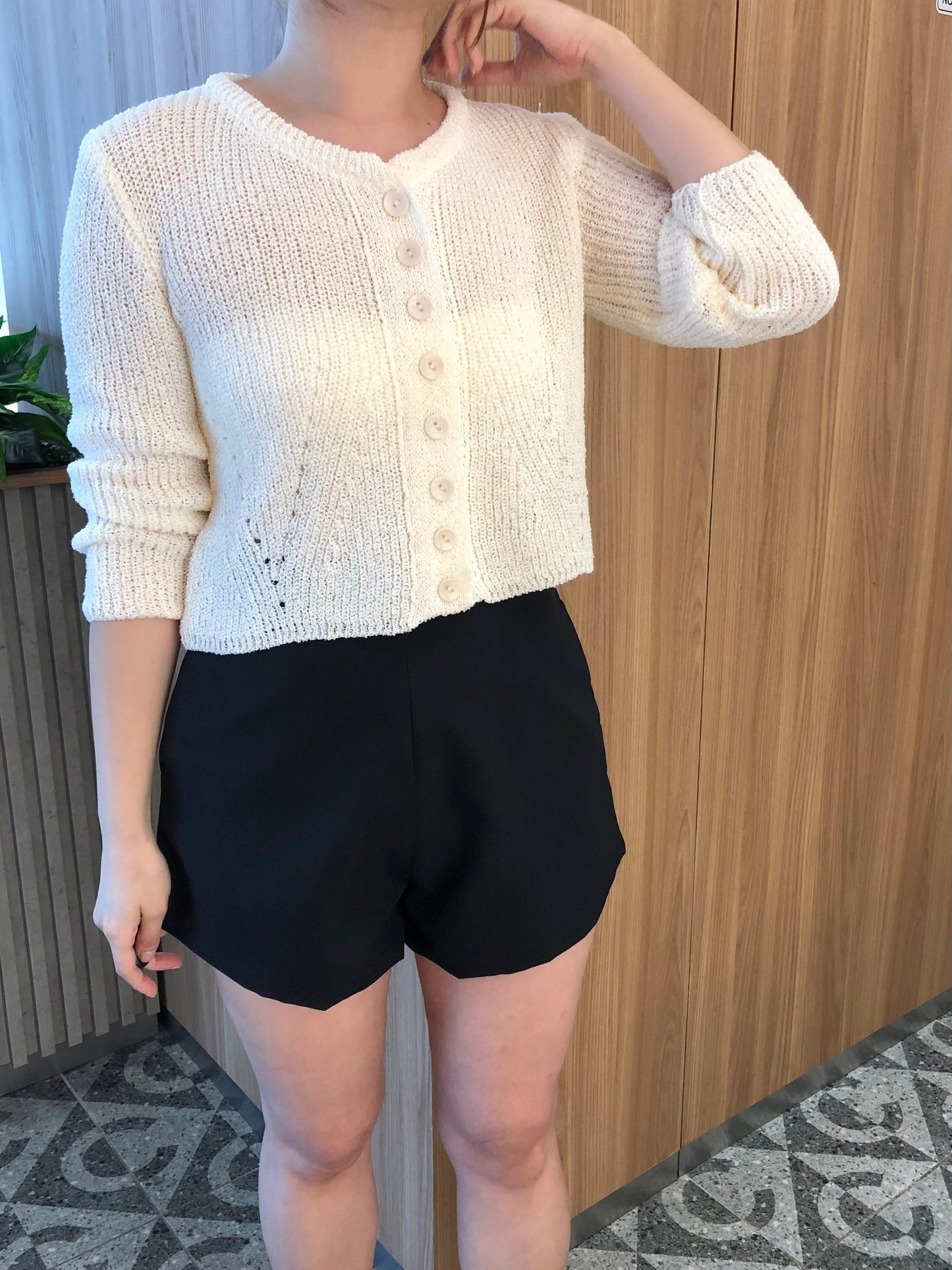 BELLA KNIT TOP IN CREAMWHITE/BLACK/BLUE
