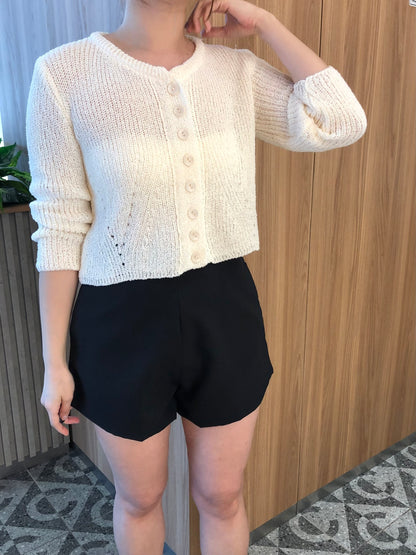 BELLA KNIT TOP IN CREAMWHITE/BLACK/BLUE