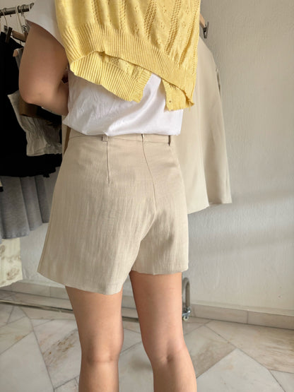 BEIGE SKORT HIGH WAIST