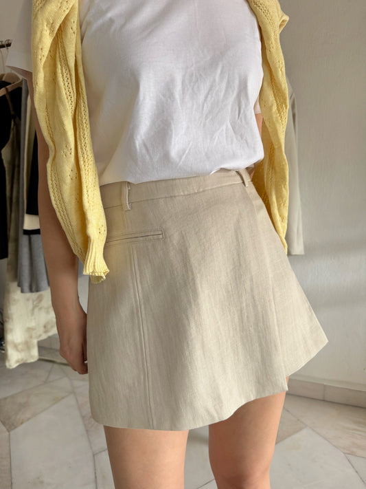 BEIGE SKORT HIGH WAIST