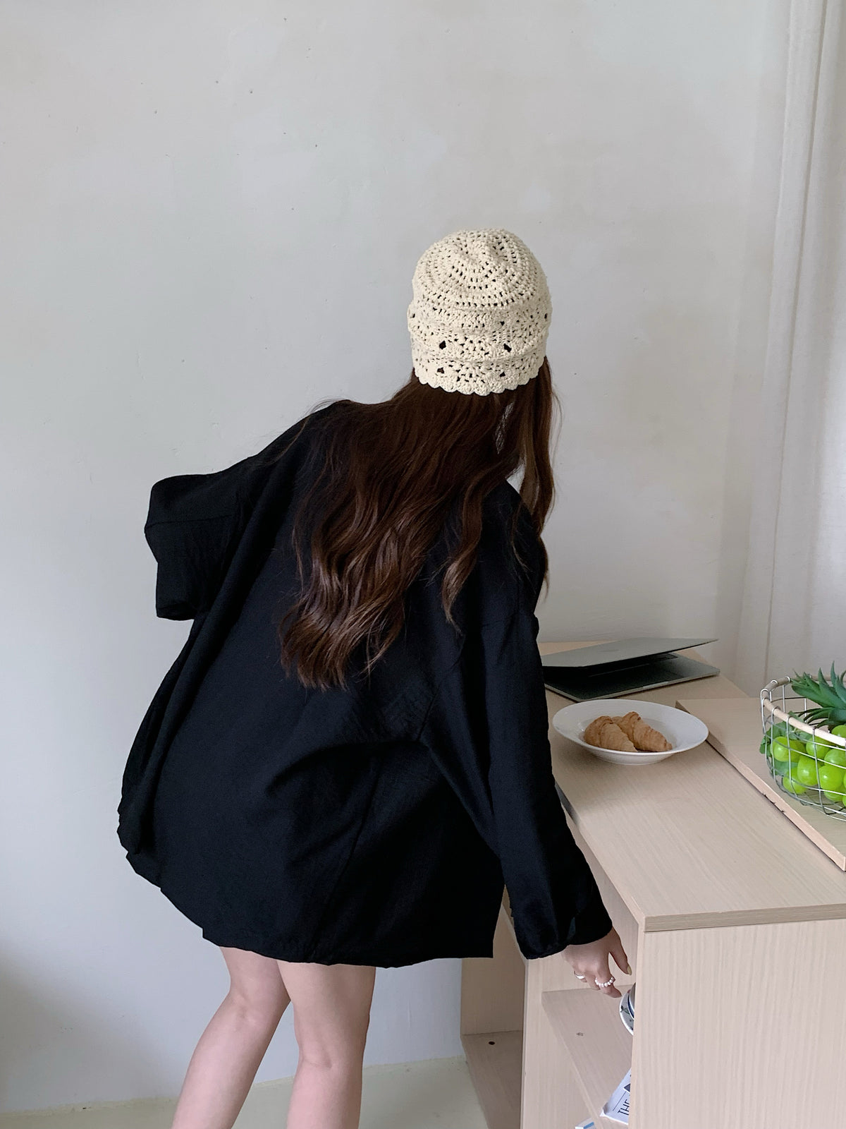 WINNIE SET (BLOUSE+SKIRT) IN KHAKI/BLACK