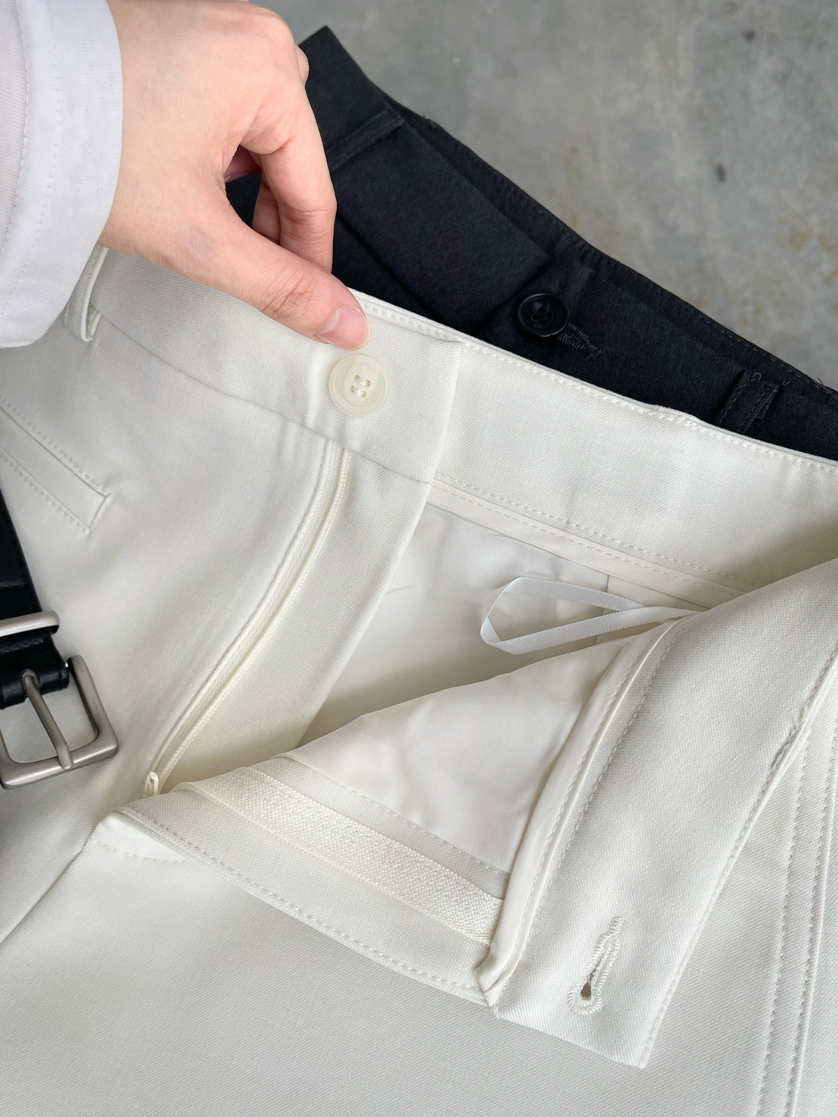 ORIS HIGH WAIST SHORT IN GREY/BEIGE
