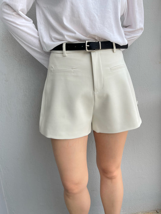 ORIS HIGH WAIST SHORT IN GREY/BEIGE