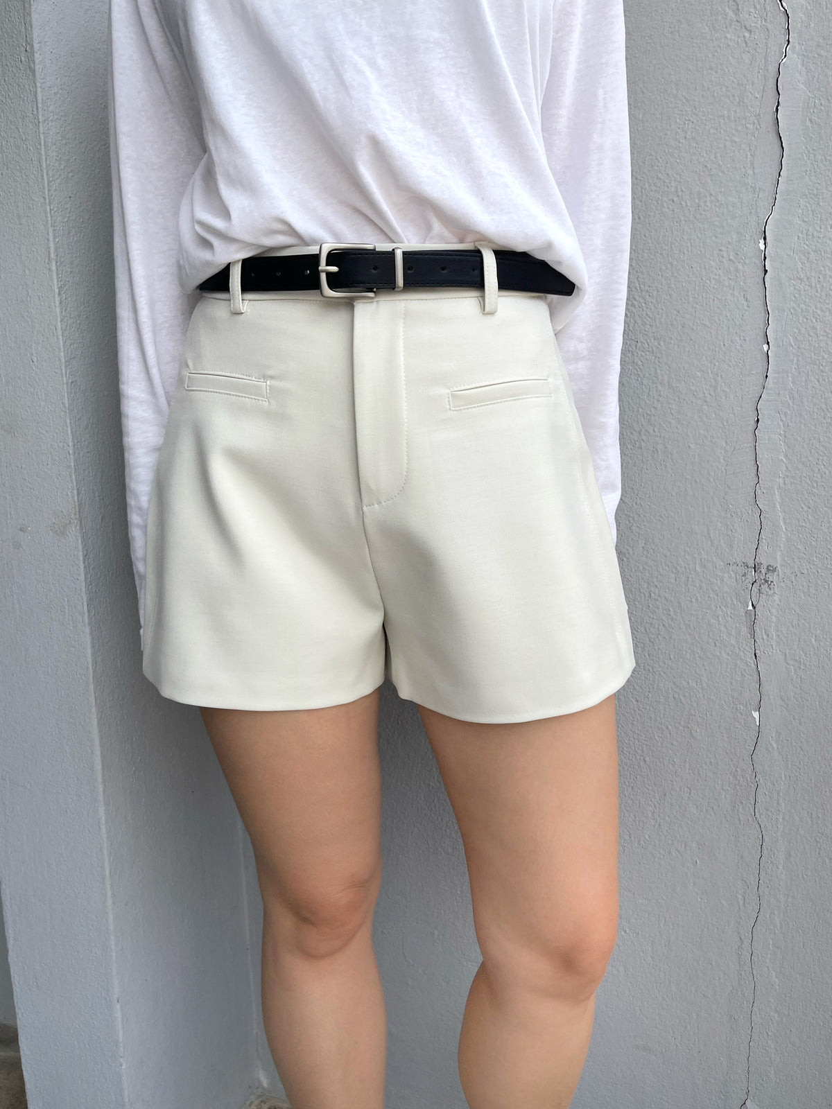 ORIS HIGH WAIST SHORT IN GREY/BEIGE