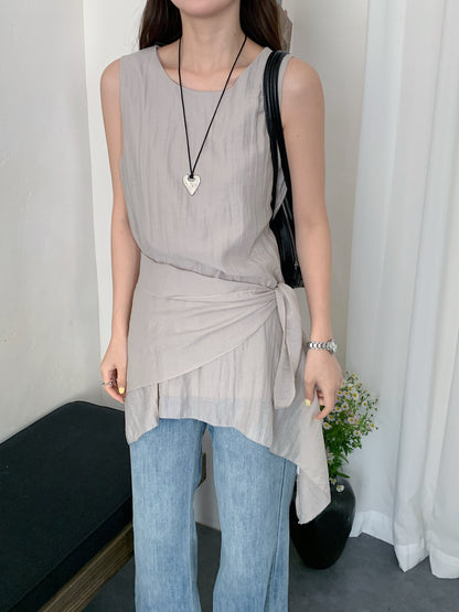 FENDY GREY SINGLET TOP