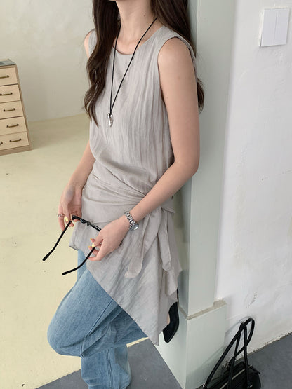 FENDY GREY SINGLET TOP