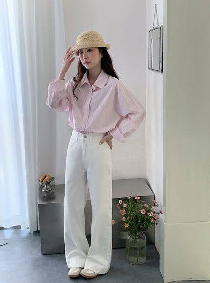 WENDY WHITE DENIM JEANS TROUSERS