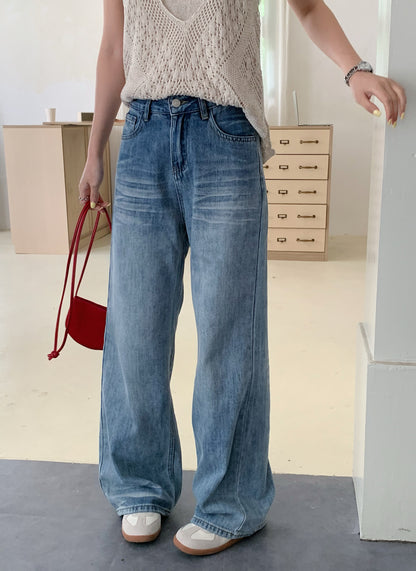 JENNY HIGH WAIST DENIM JEANS TROUSERS