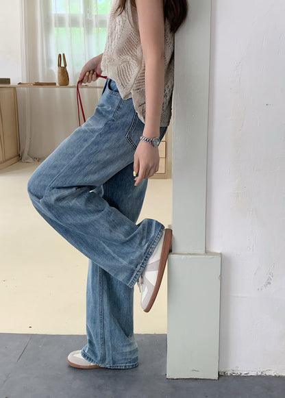 JENNY HIGH WAIST DENIM JEANS TROUSERS