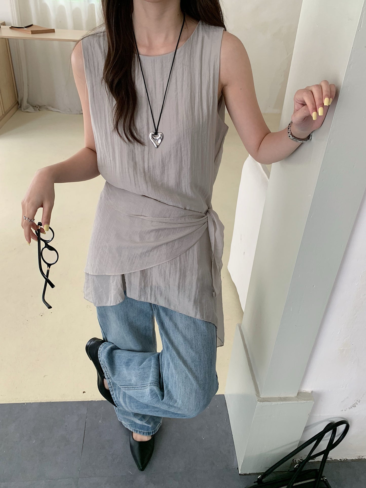 JENNY HIGH WAIST DENIM JEANS TROUSERS
