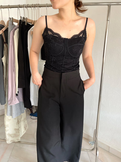 BLISS SINGLET BRA TOP IN CREAM/KHAKI/BLACK