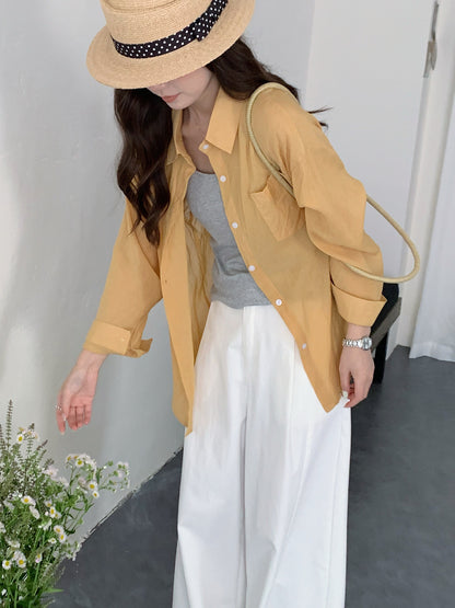 JOOJOO BLOUSE SET IN ORANGE/WHITE