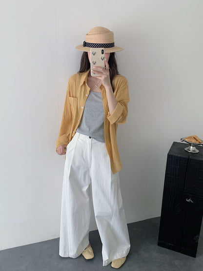 JOOJOO BLOUSE SET IN ORANGE/WHITE