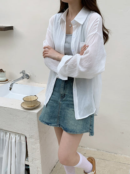 JOOJOO BLOUSE SET IN ORANGE/WHITE