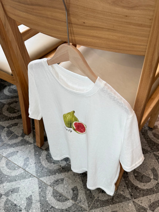 BASIC FRUIT TEE IN WHITE