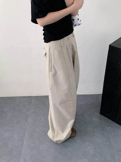 DAD BAGGY TROUSERS IN WHITE/BEIGE