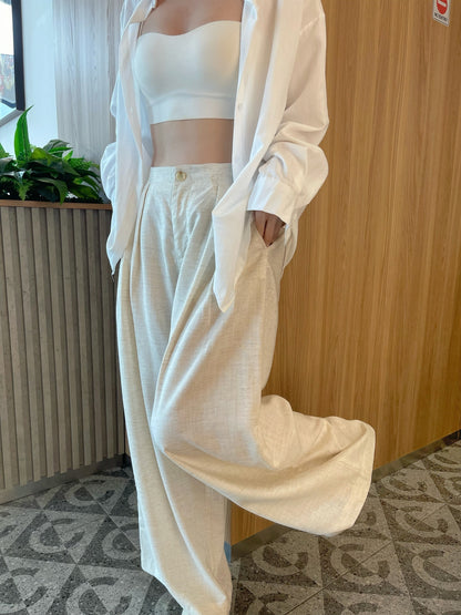 BUNNY TROUSERS IN BEIGE/GREY