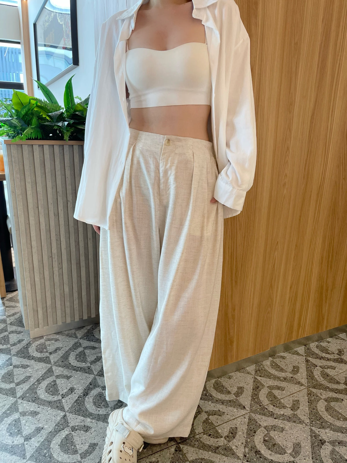 BUNNY TROUSERS IN BEIGE/GREY