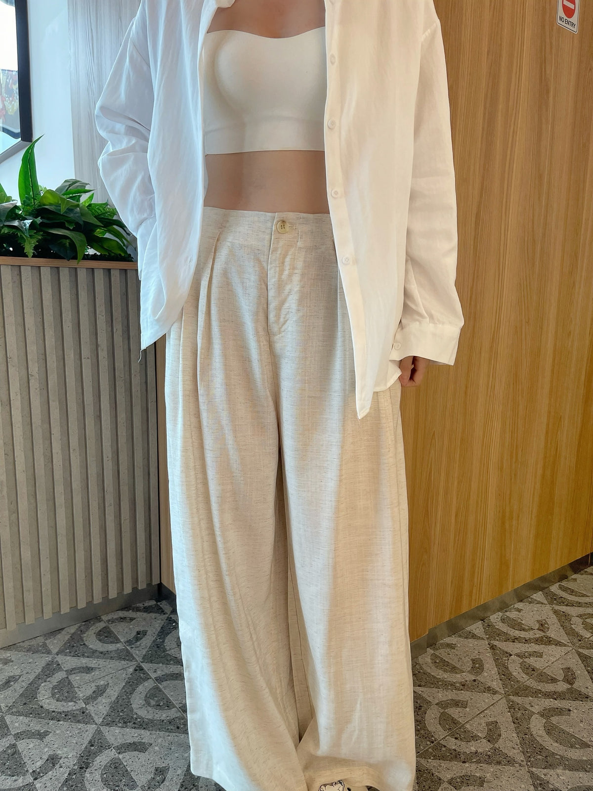 BUNNY TROUSERS IN BEIGE/GREY