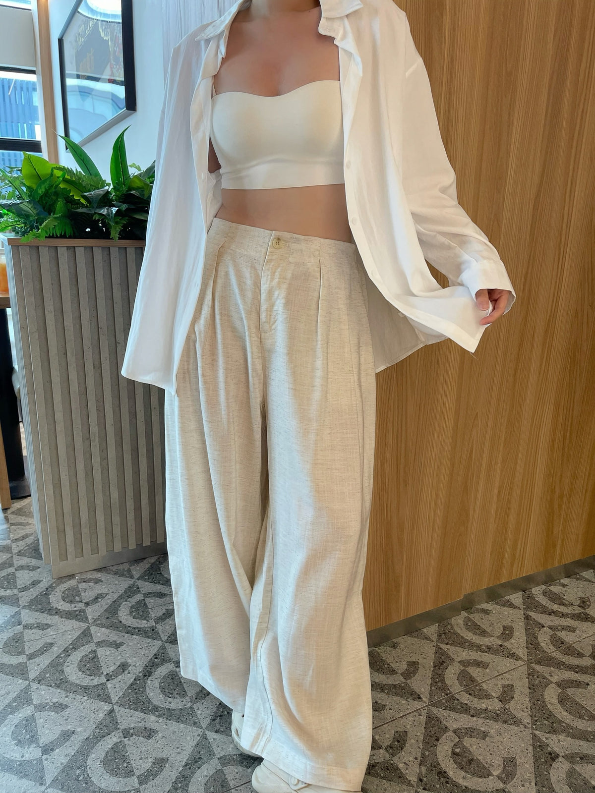 BUNNY TROUSERS IN BEIGE/GREY