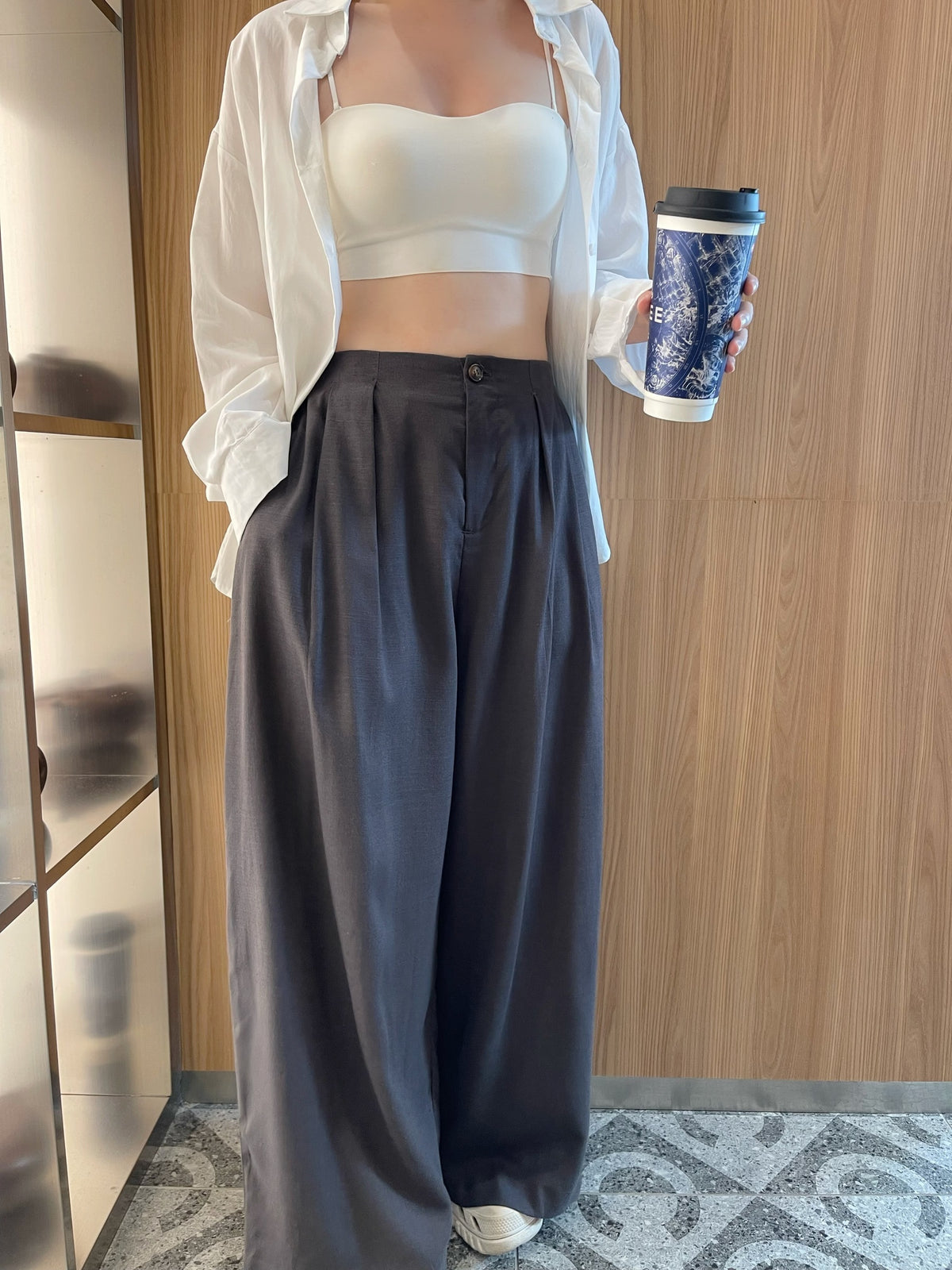 BUNNY TROUSERS IN BEIGE/GREY