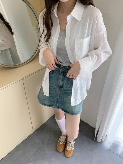 JOOJOO BLOUSE SET IN ORANGE/WHITE