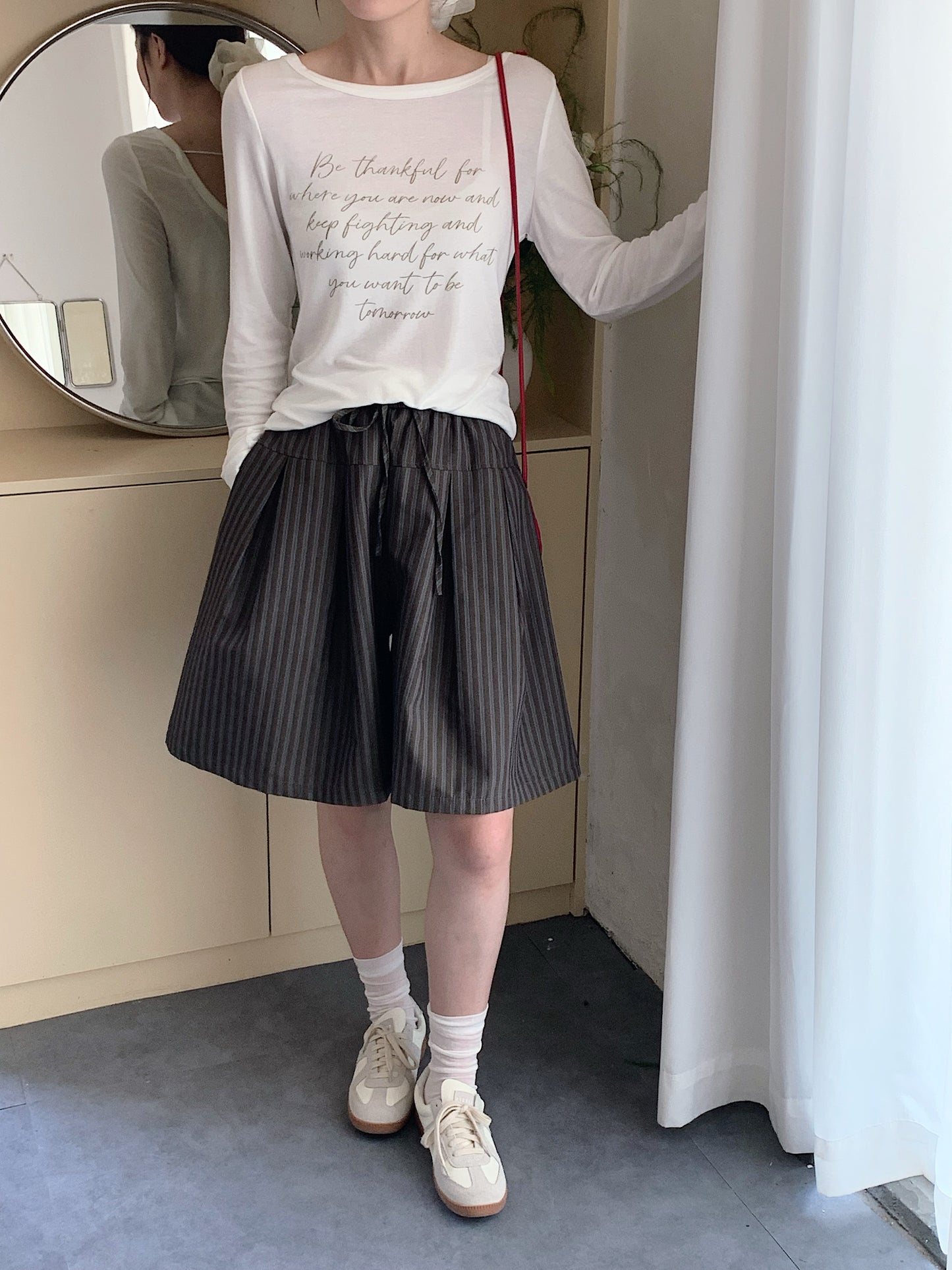 RACHEL HIGH WAIST SHORT IN BROWN