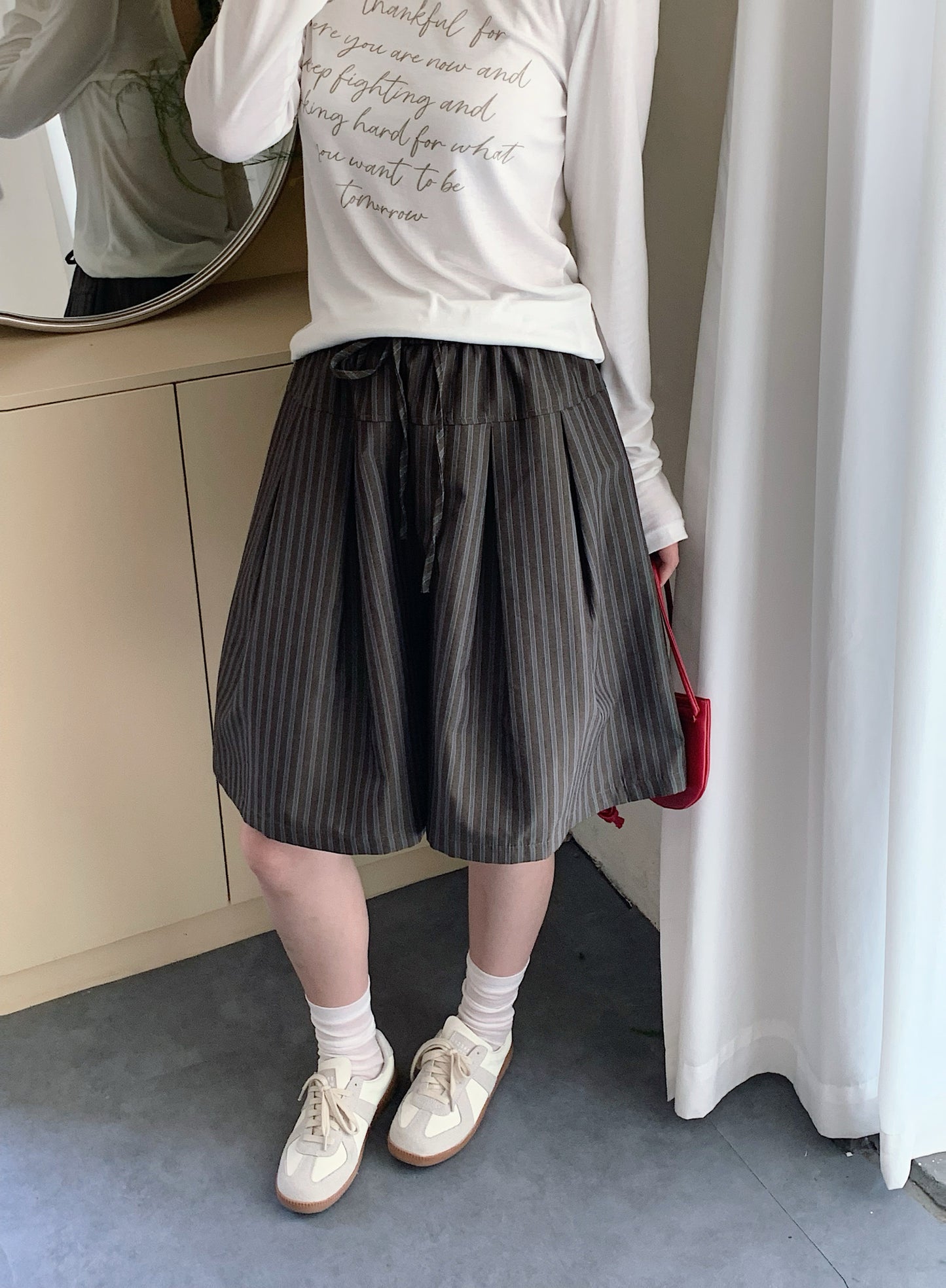 RACHEL HIGH WAIST SHORT IN BROWN