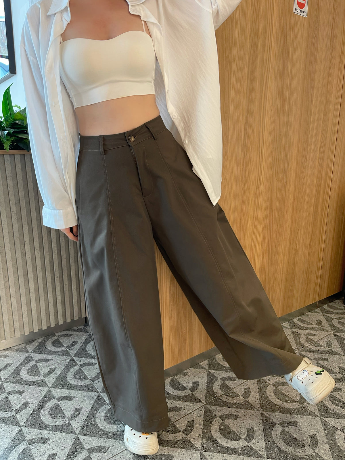 CHOCO BROWN BAGGY TROUSERS
