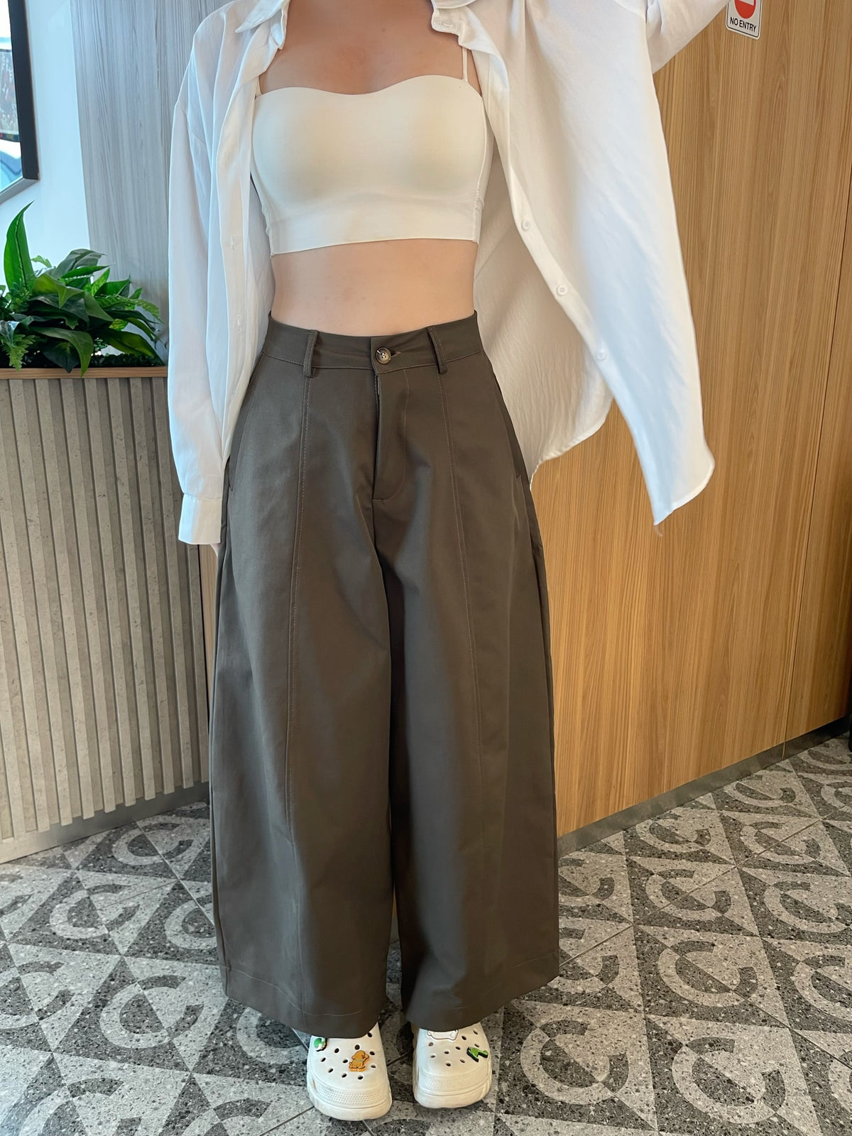 CHOCO BROWN BAGGY TROUSERS
