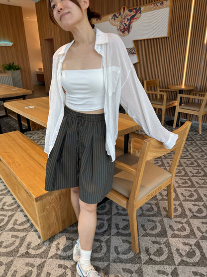 RACHEL HIGH WAIST SHORT IN BROWN