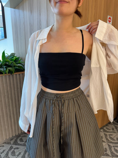 RIRA BRA TOP IN WHITE/GREY/BLACK SINGLET